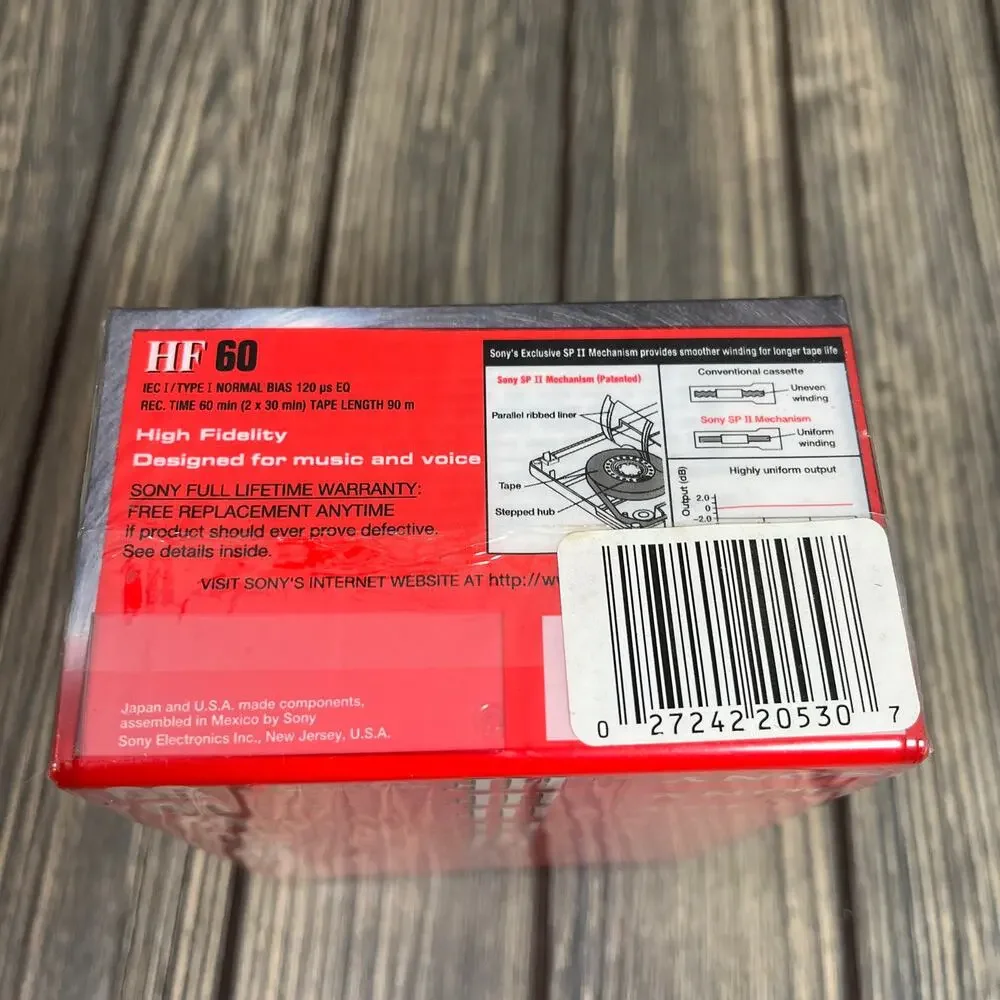 Sony High Fidelity Audio Cassette Tape 60 Minutes 10 Pack C-60HFC SP‎ II